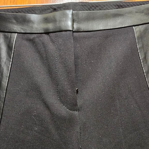 Tory Burch Black Trousers leggings‎ with Faux Leather size Medium - Picture 4 of 10